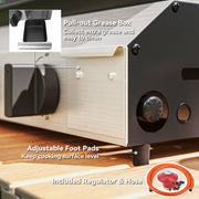 Four Burner Portable Gas Grill for Outdoor Cooking by Outsunny