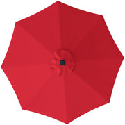 Red 3m Replacement Parasol Canopy with UPF 50 Plus and Top Vent Fits 8 Rib Frames by Outsunny