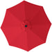 Red 3m Replacement Parasol Canopy with UPF 50 Plus and Top Vent Fits 8 Rib Frames by Outsunny