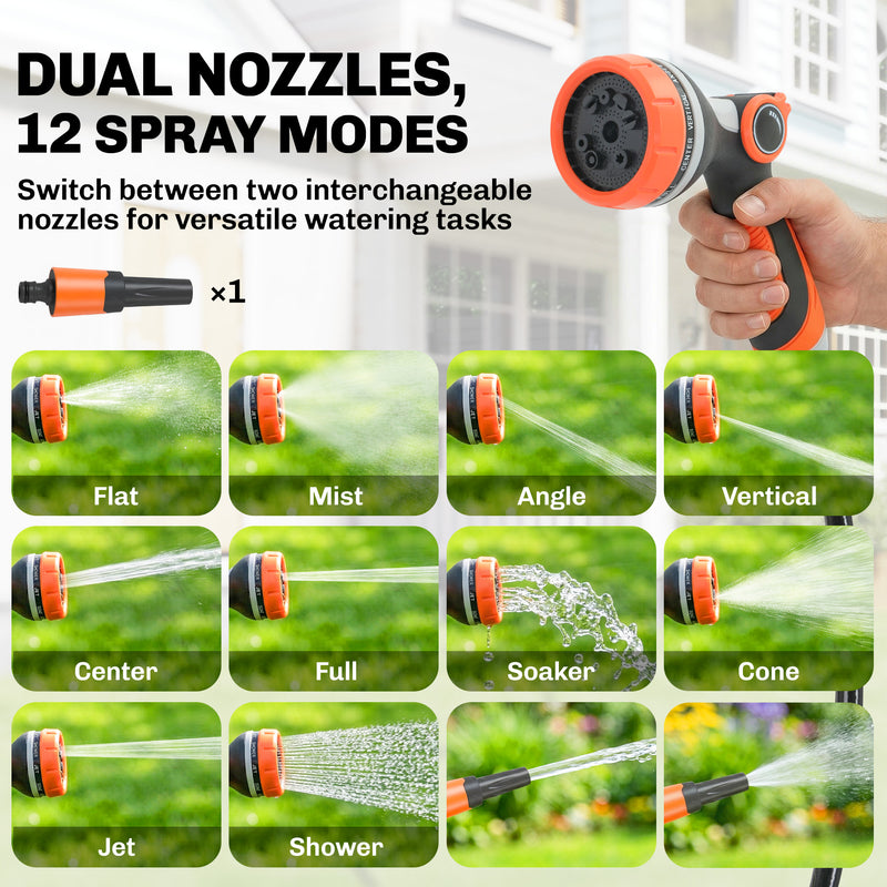 Garden Hose Reel With Auto-Retract for Tangle-Free Watering 28m Orange Outsunny