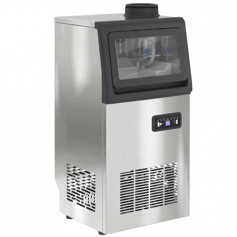 Commercial Ice Maker | 45kg Daily Output | Under Counter | Silver & Black Homcom