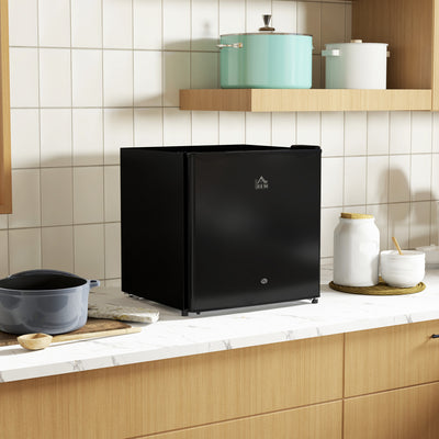 46 Litre Lockable Countertop Fridge in Black by HOMCOM