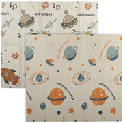 Foldable Baby Play Mat Reversible and Waterproof for Crawling and Tummy Time Blue AOSOM