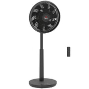 Adjustable Black Pedestal Fan with Oscillating Head and Tilt Function