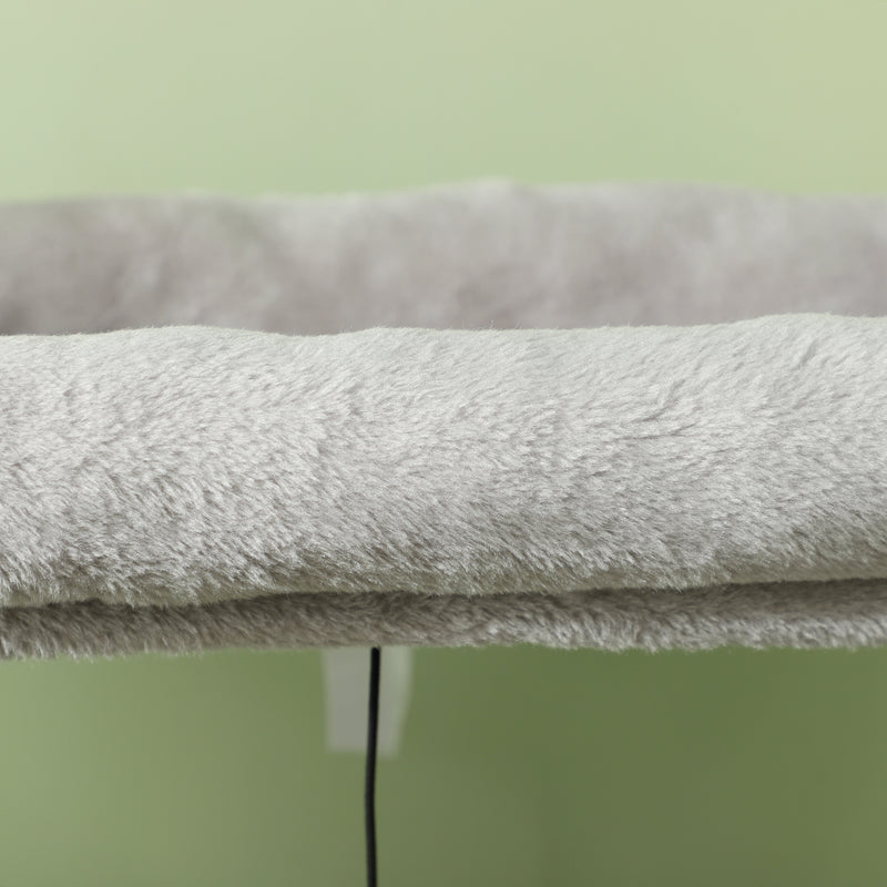 Light Grey 132cm Cat Tree with Scratching Posts Bed House Jumping Platform and Grooming Brush by PawHut