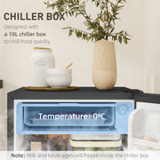 91 Litre Silver Under Counter Fridge Freezer with Chiller Box and Thermostat