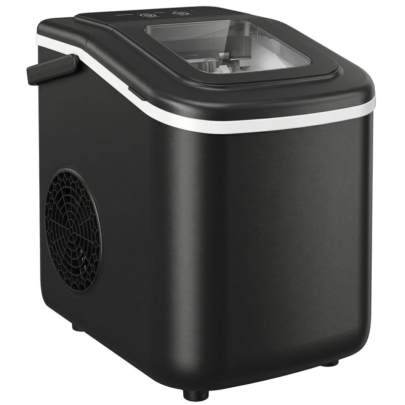 Ice Maker Machine for Fast Fresh Ice at Home Garden or Caravan Black Homcom