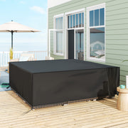 Large Square Waterproof Garden Furniture Cover 600D Oxford 230 x 230 x 70 cm Black by Outsunny