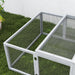 Grey 6ft Wooden Rabbit Hutch with Wire Mesh Openable Roof and Outdoor Play Space by PawHut