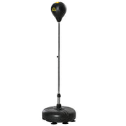 Adjustable Height Punching Bag with Stand for Teens in Gold and Black by Outsunny AOSOM
