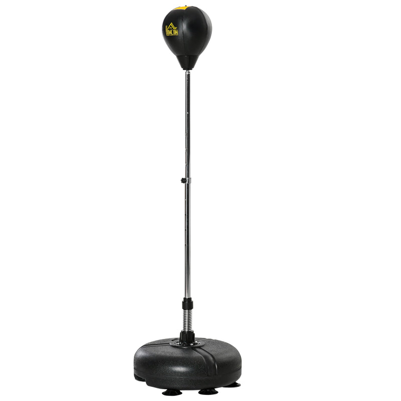 Adjustable Height Punching Bag with Stand for Teens in Gold and Black by Outsunny AOSOM