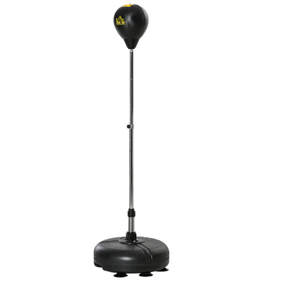 Adjustable Height Punching Bag with Stand for Teens in Gold and Black by Outsunny AOSOM