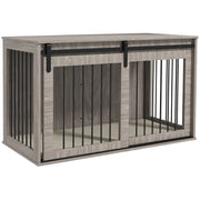Extra Large Dog Crate Furniture with Removable Cushion Ideal for Indoor Use Walnut Brown