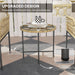 Beige 3 Piece Rattan Bistro Set with Cushions and Glass Top Table for Garden or Balcony by Outsunny