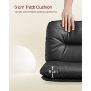 Vasagle Kitchen Counter Stools With Backs - Black PU leather with sturdy base, height adjustable, swivel