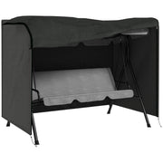 Dark Grey Swing Seat Cover for 3 Seater Garden Hammock Waterproof and UV Resistant
