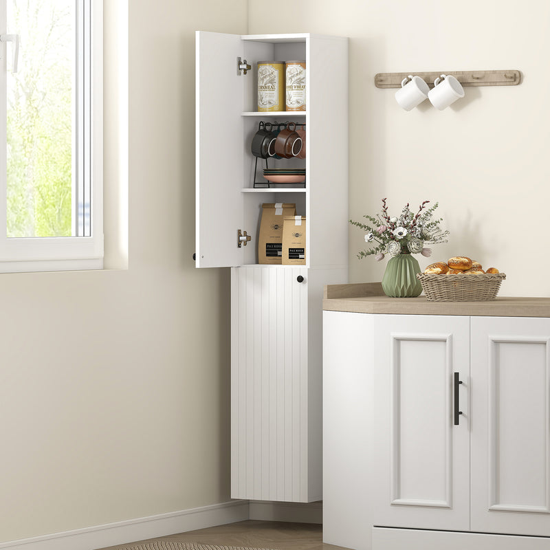 Wall Mounted Tall Bathroom Cabinet with Soft Close Doors Ideal for Small Spaces, White