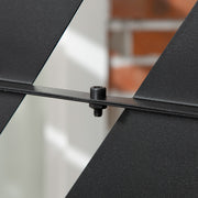 Black Metal Banana Leaf Privacy Screen With Stand For Garden Patio Or Hot Tub Use