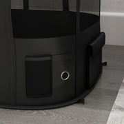 Foldable Portable Dog Playpen with Storage Bag and Ground Stakes for Travel Use Yellow