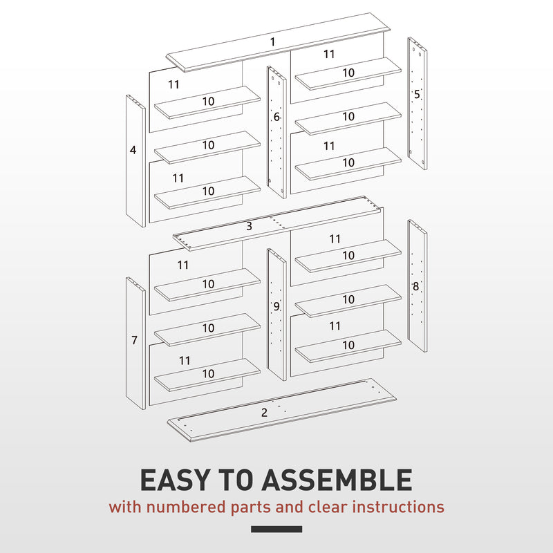 Black Media Storage Cabinet Holds 720 CDs or 396 DVDs with Adjustable Shelves