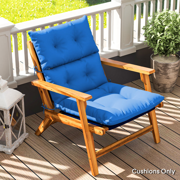 Blue Padded Outdoor Seat Cushion 115 x 56 cm by Outsunny