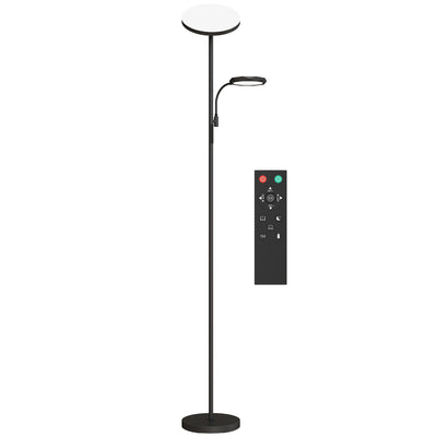 Black Mother and Child Floor Lamp With Remote Control And Adjustable Brightness Settings AOSOM