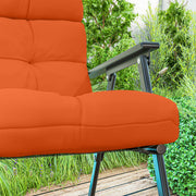 Set of Two Padded Outdoor Seat Cushions in Orange for Garden Chairs by Outsunny