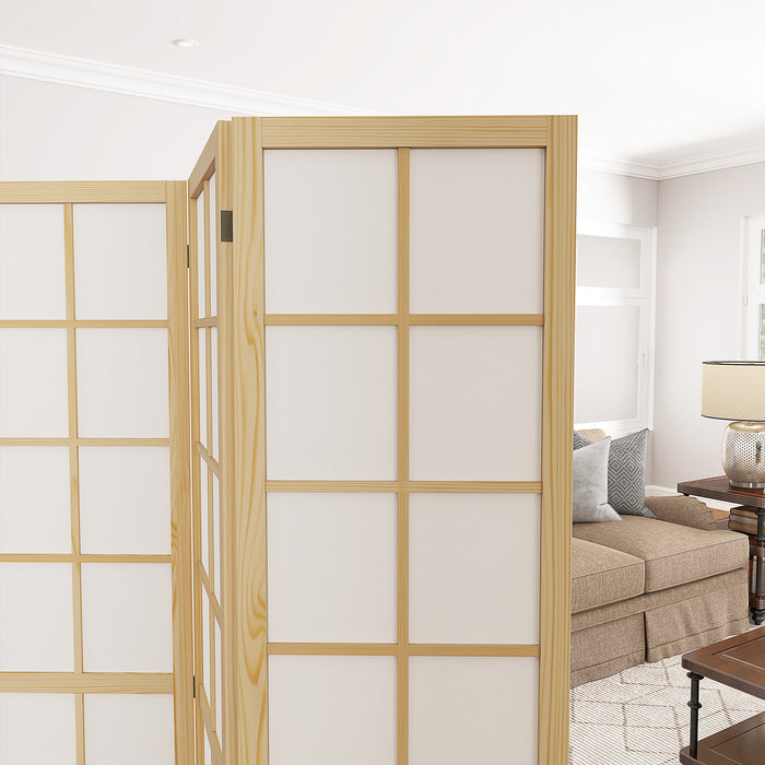4 Panel Folding Room Divider Freestanding Privacy Screen for Living Room Bedroom 160 x 170cm by HOMCOM