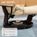 Beige Faux Leather Reclining Chair with 135Â° Adjustability and Footstool by HOMCOM