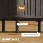 Bedside Table Sliding Door Grey - detail 4