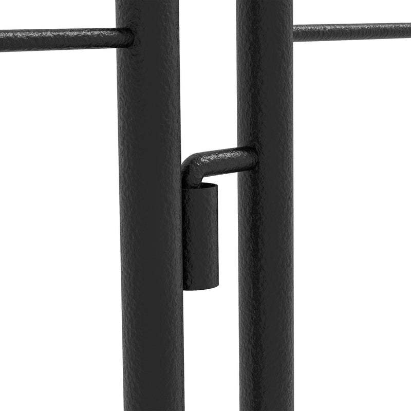 Garden Trellis Panels Set of 4 for Climbing Plants with Decorative Curved Design Black Outsunny