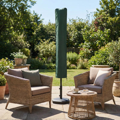 Umbrella Cover Waterproof Protection for Garden Parasol with Zip and Buckle Green Outsunny
