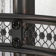 Black Four Tier Steel Plant Stand for Indoor and Outdoor Use by Outsunny