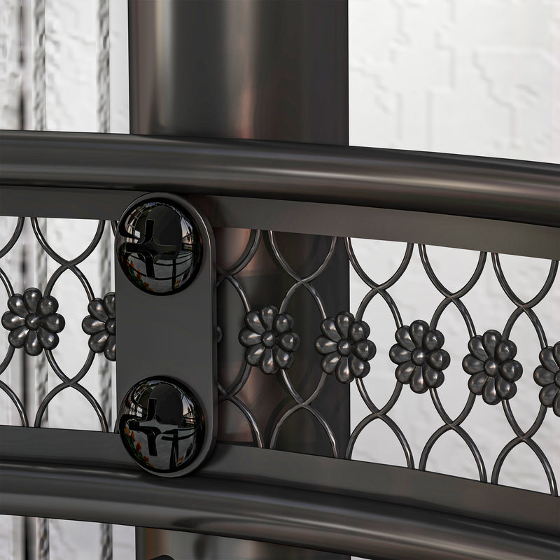 Black Four Tier Steel Plant Stand for Indoor and Outdoor Use by Outsunny