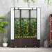 Raised Garden Bed with Trellis Plastic Planter Box with Drainage for Climbing Plants by Outsunny