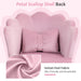 Pink Velvet Feel Petal Back Swivel Office Chair With Cushion and Adjustable Height by HOMCOM