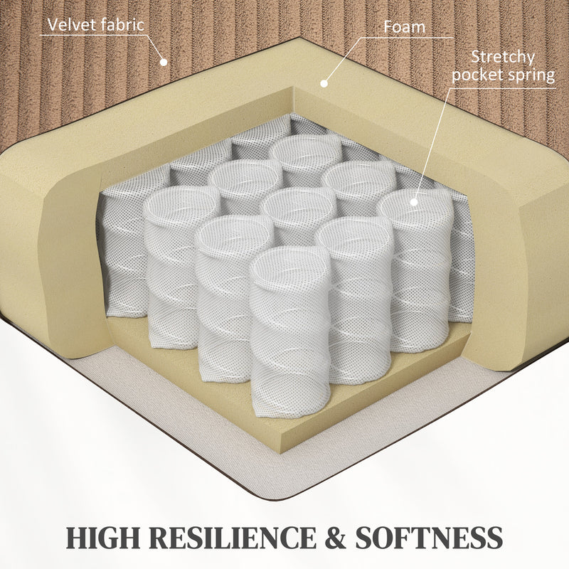 Brown Electric Lift Recliner Armchair for Elderly with Remote USB and Storage by HOMCOM