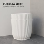 Set of Two 22cm White Planters Lightweight and Weather Resistant by Outsunny