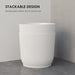 Set of Two 22cm White Planters Lightweight and Weather Resistant by Outsunny