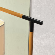 Metal Floor Lamp with Rotating Shade and LED Bulb for Living Room or Bedroom, Brown