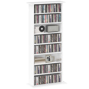 White Media Storage Cabinet Holds 360 CDs 185 DVDs or Blu-rays by Homcom