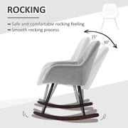 Rocking Armchair with Steel Frame and Padded Seat for Lounge or Office Use Grey and Black