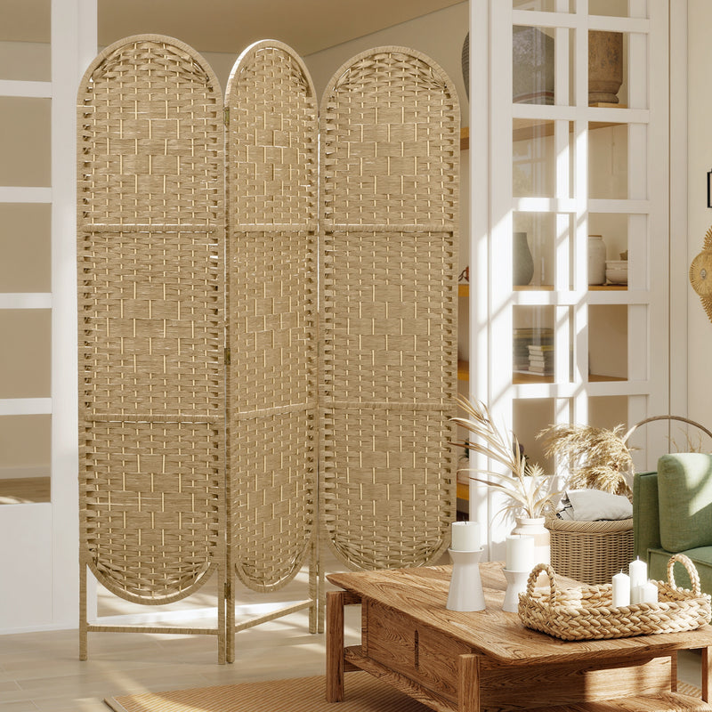 Folding Room Divider for Instant Privacy and Light Control Natural