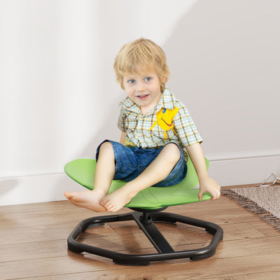Butterfly Shaped Kids Swivel Chair for Sensory Play and Balance Training Green AOSOM