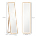 Full Length Mirror with Adjustable LED Light Oak Frame by HOMCOM