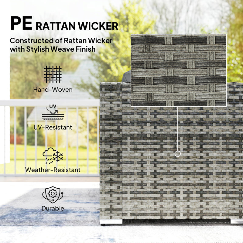 10 Piece Garden Dining Set with Cushions for Flexible Outdoor Seating and Relaxing Grey