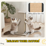 Cat Scratching Post With Replaceable Board And Perch For Indoor Play, Oak AOSOM