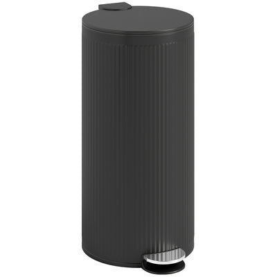 30L Pedal Kitchen Bin with Soft Close Lid and Removable Inner Bucket for Home Use Black