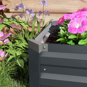 Galvanised Steel Raised Garden Bed 60 x 240cm With Open Bottom For Easy Drainage