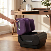Foldable Foot and Leg Massager with Heat for Home Relaxation and Easy Storage Purple Homcom